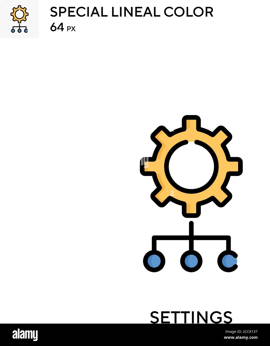 Settings Special lineal color icon. Illustration symbol design template ...
