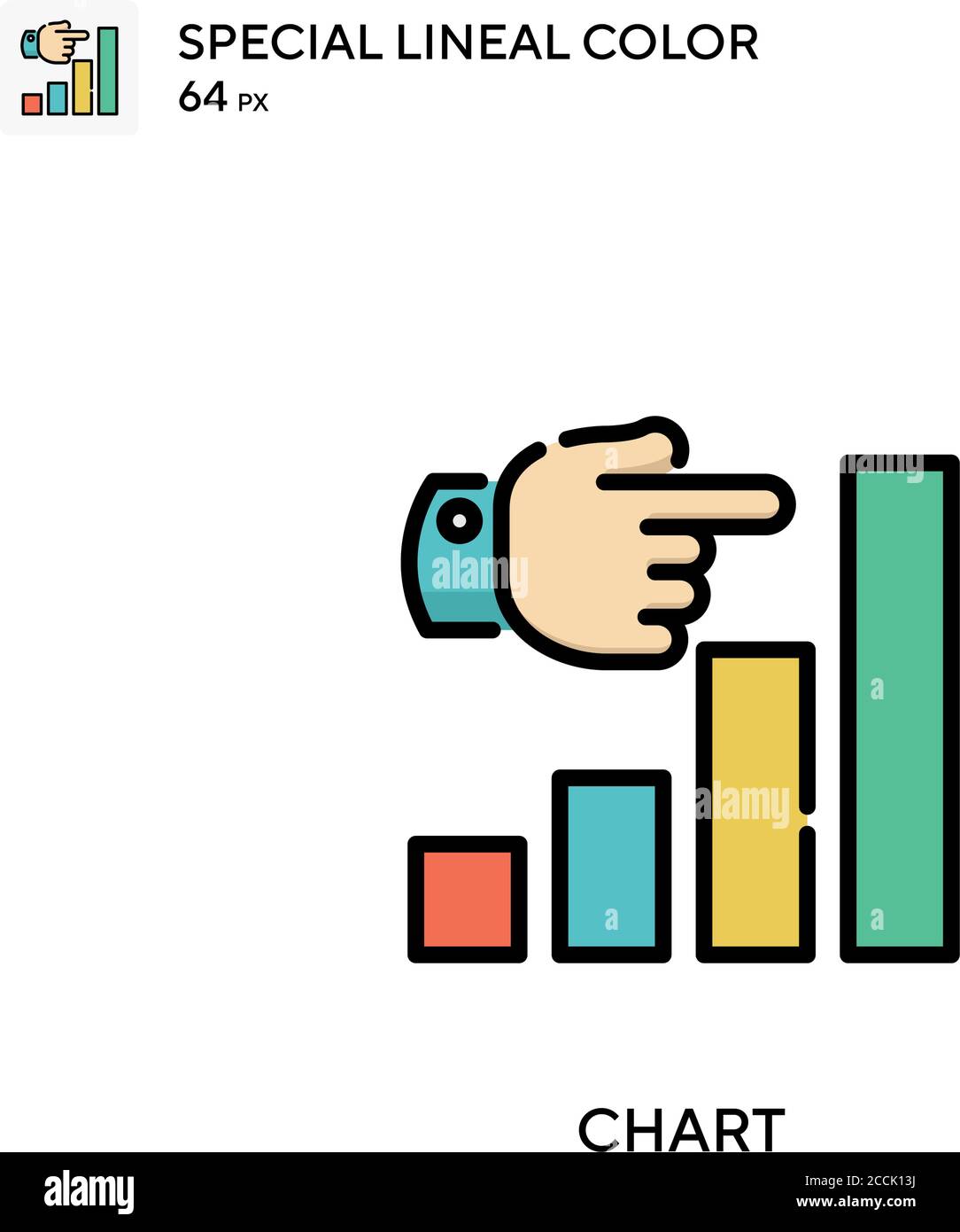 Chart Special lineal color icon. Illustration symbol design template ...