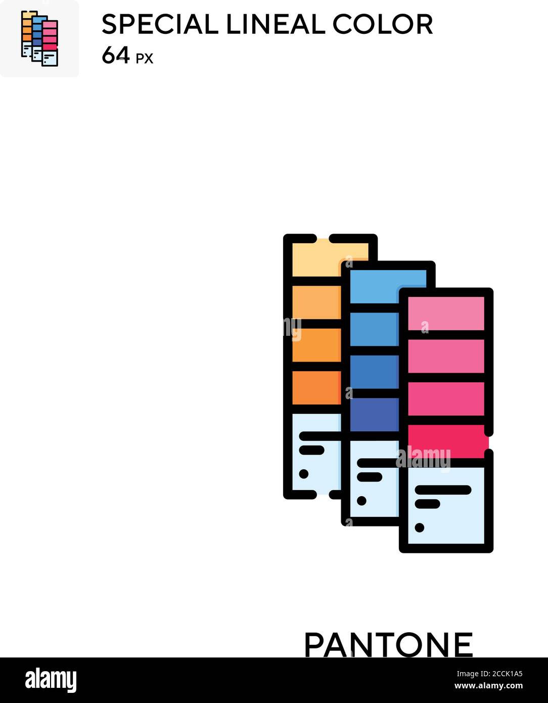 Pantone Special lineal color icon. Illustration symbol design template ...