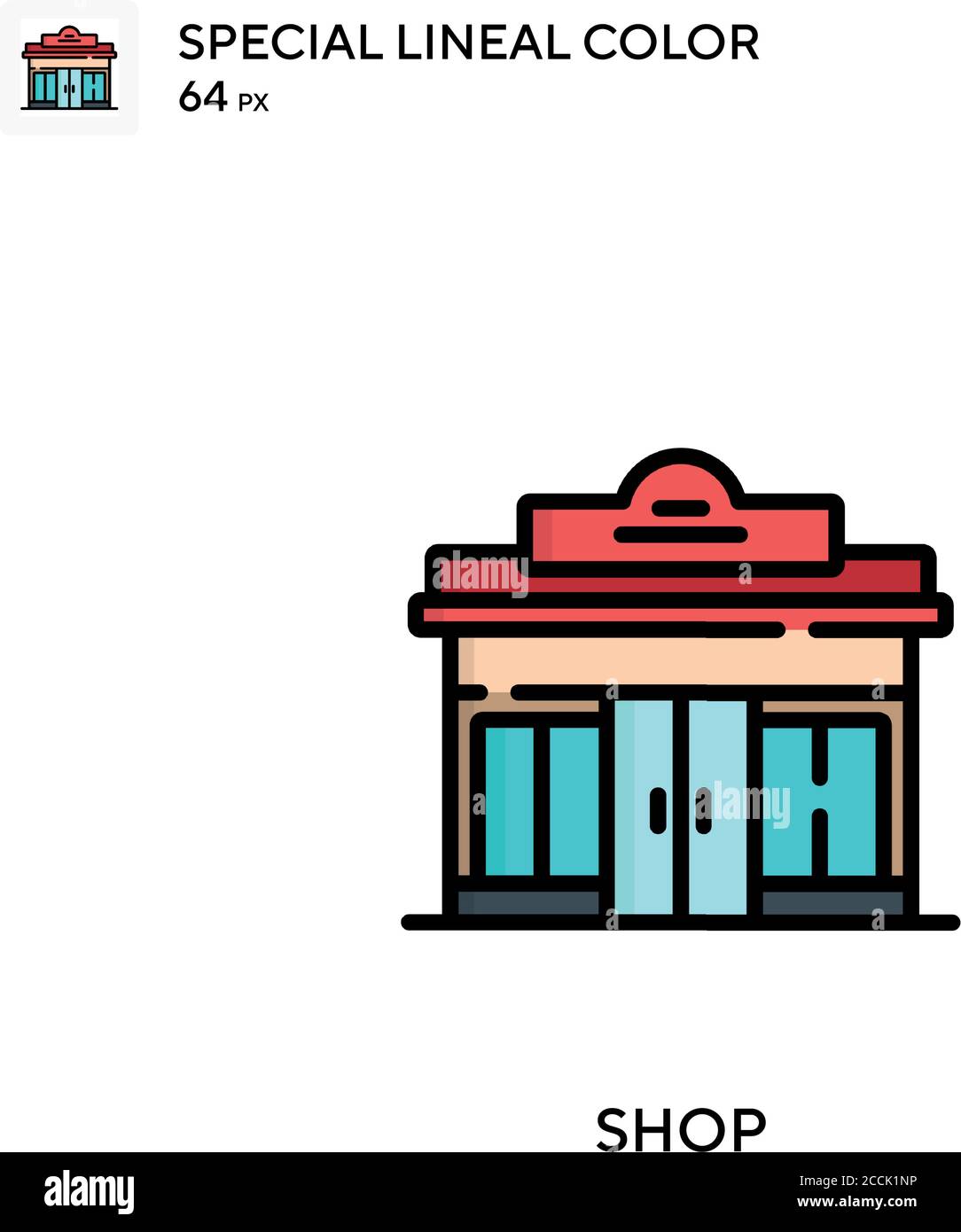 Shop Special lineal color icon. Illustration symbol design template for ...