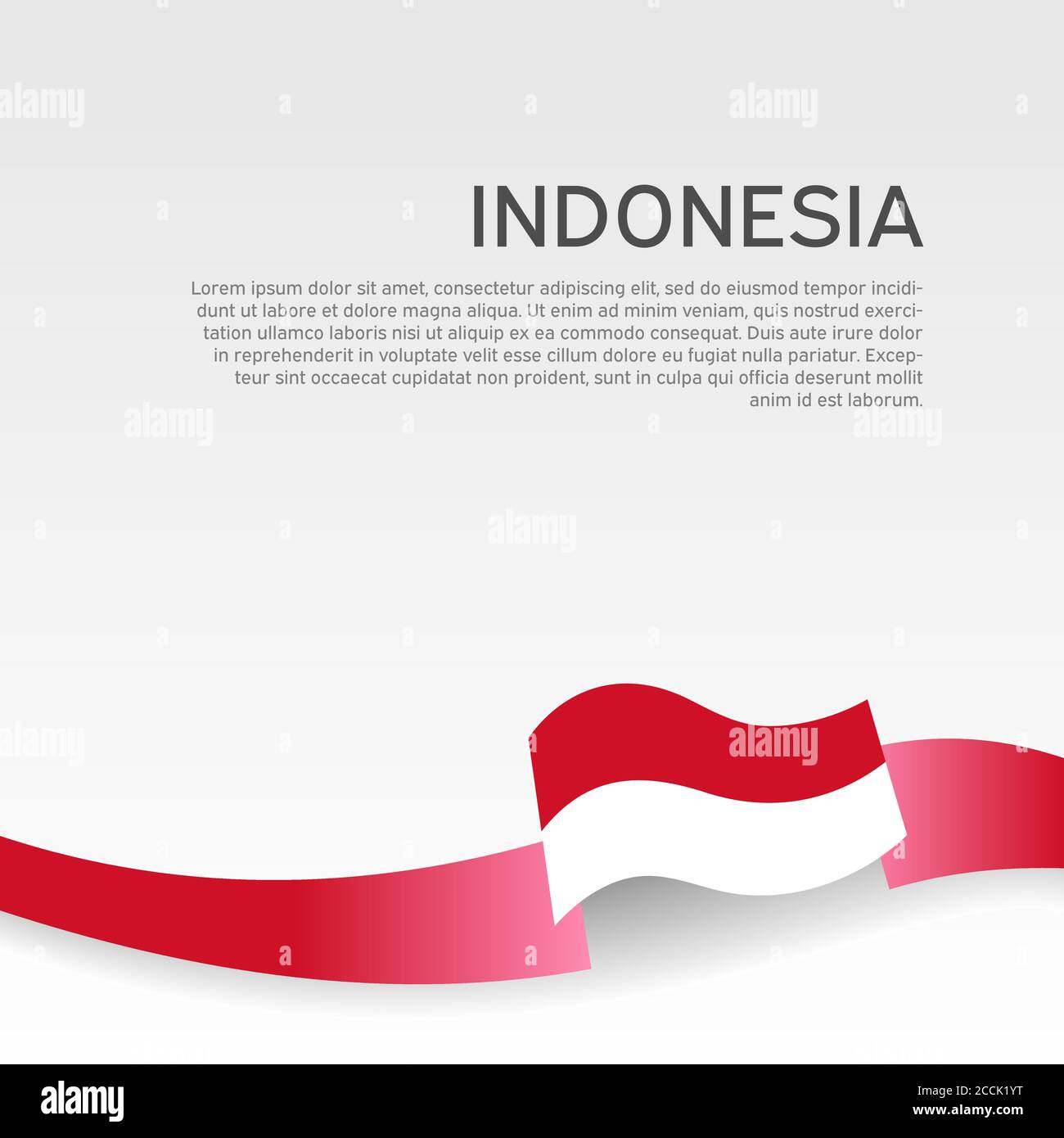 Indonesia Flag Background Wavy Ribbon Indonesia Flag Colors On White Background National Poster Vector Design State Patriotic Banner Flyer Stock Vector Image Art Alamy