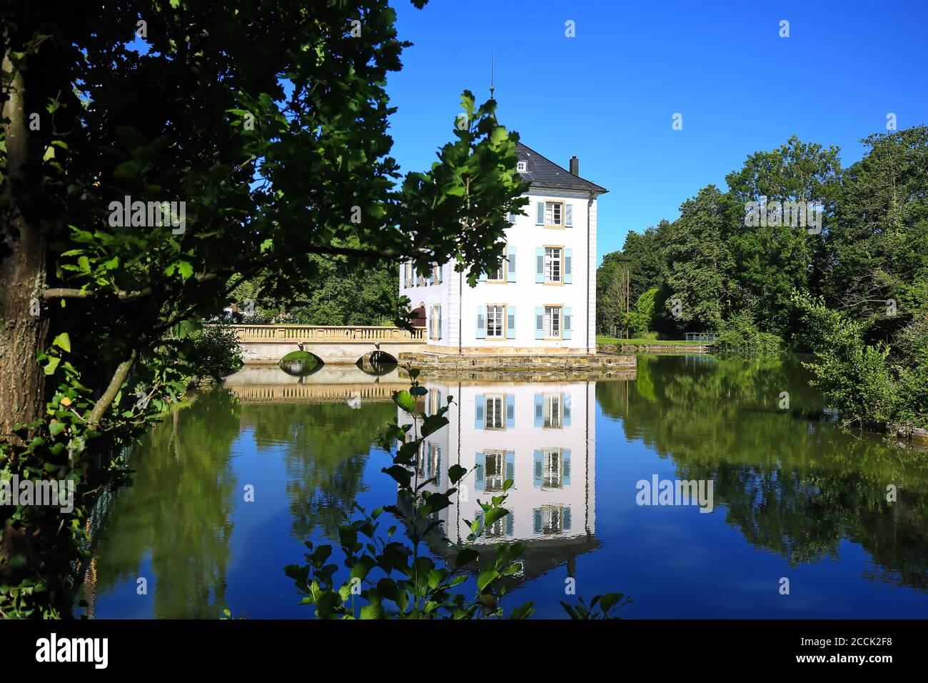 Trappensee is a sight of the city of Heilbronn Stock Photo