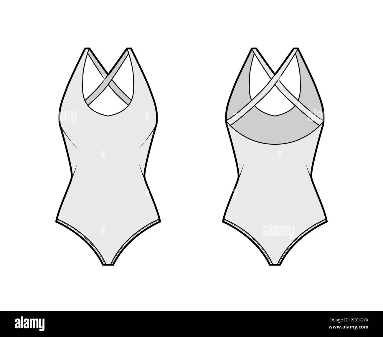 Black one piece swimsuit Stock Vector Images - Alamy