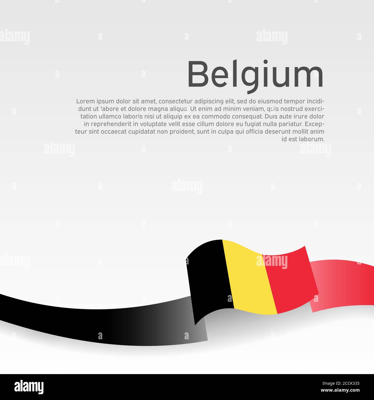 Belgium flag background. Belgium flag color wavy ribbon on a white ...