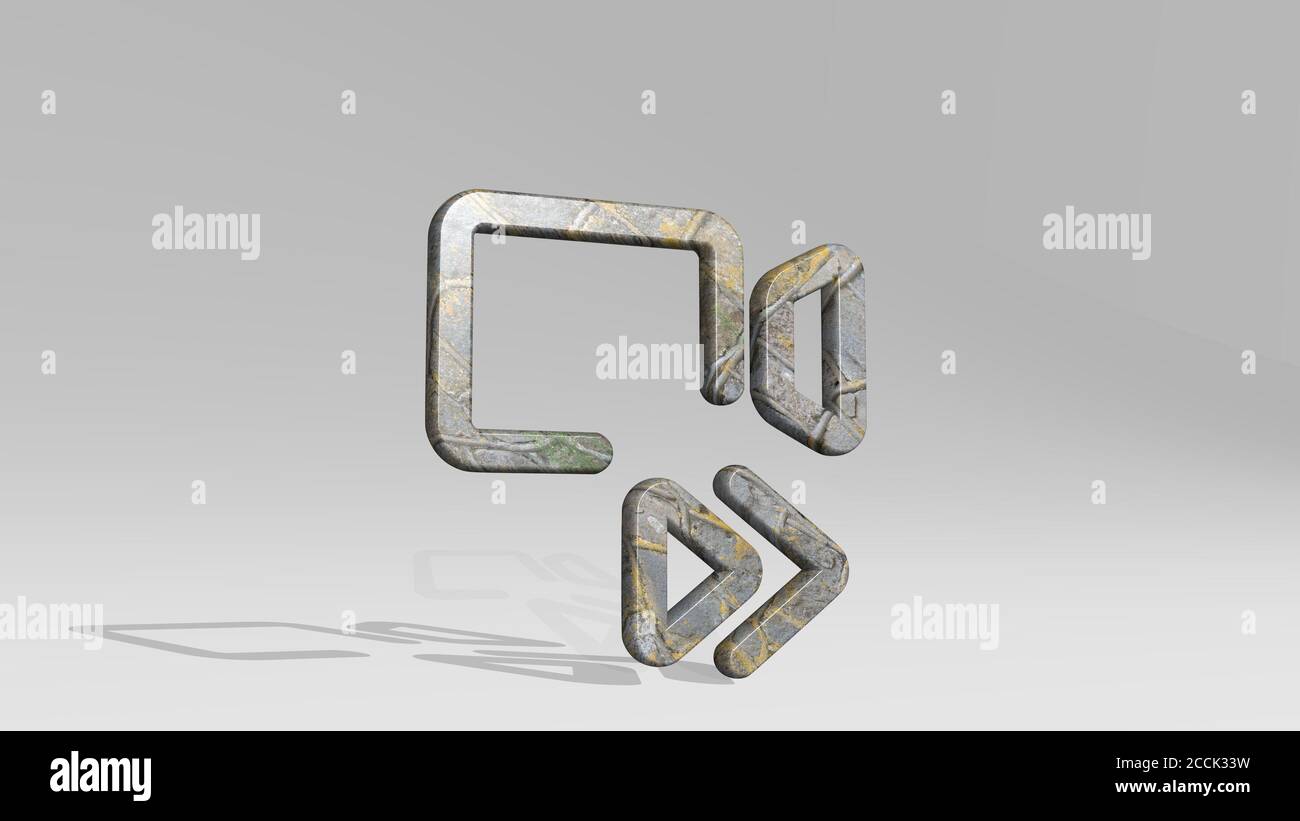 CONTROLS CAMERA FORWARD 3D icon standing on the floor, 3D illustration ...