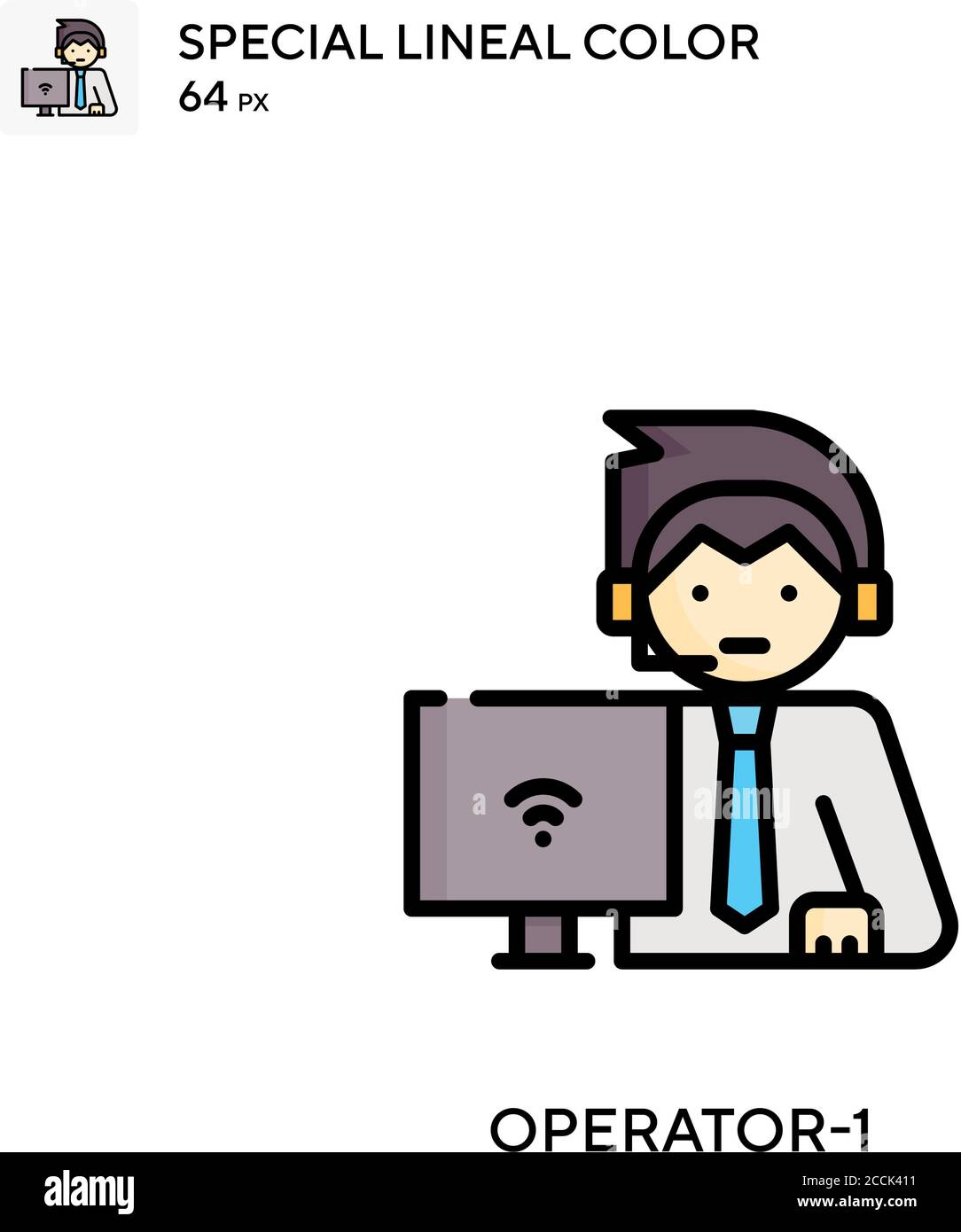 Operator-1 Special lineal color icon. Illustration symbol design ...