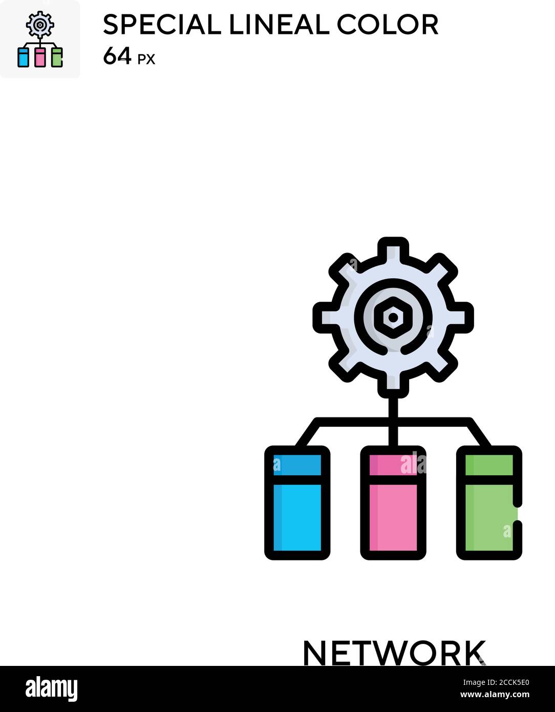 Network Special lineal color icon. Illustration symbol design template ...