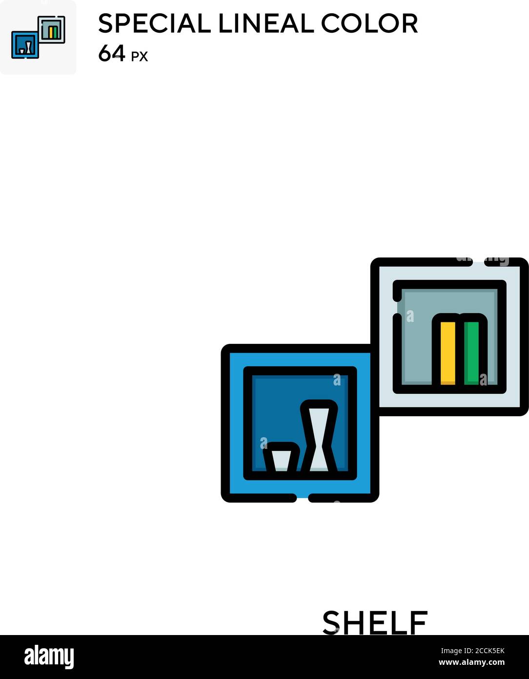 Shelf Special lineal color icon. Illustration symbol design template ...