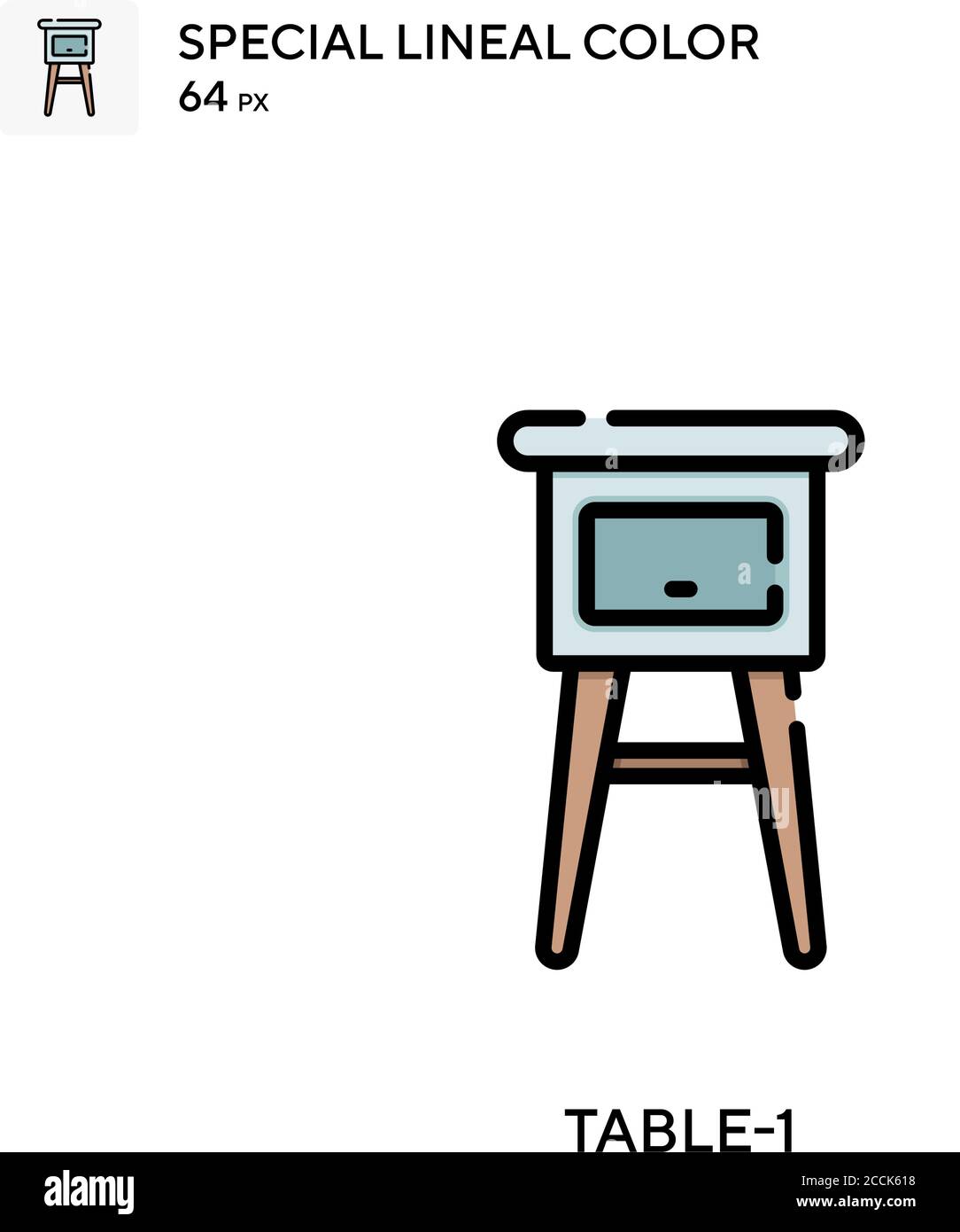 Table-1 Special lineal color icon. Illustration symbol design template ...