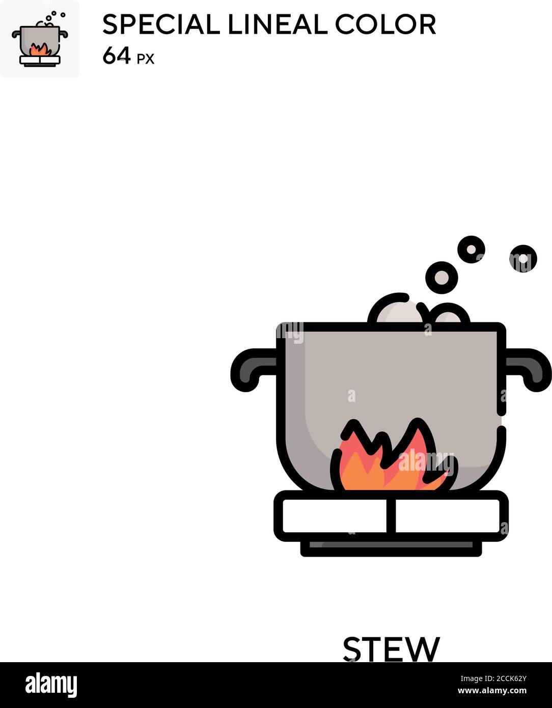 Stew Special lineal color icon. Illustration symbol design template for ...
