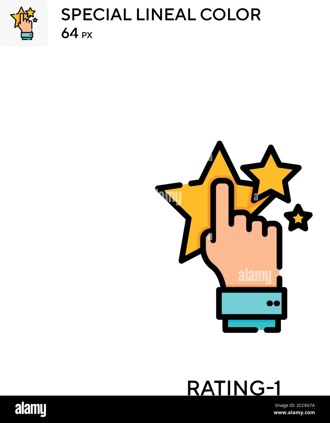 Rating-1 Special lineal color icon. Illustration symbol design template ...