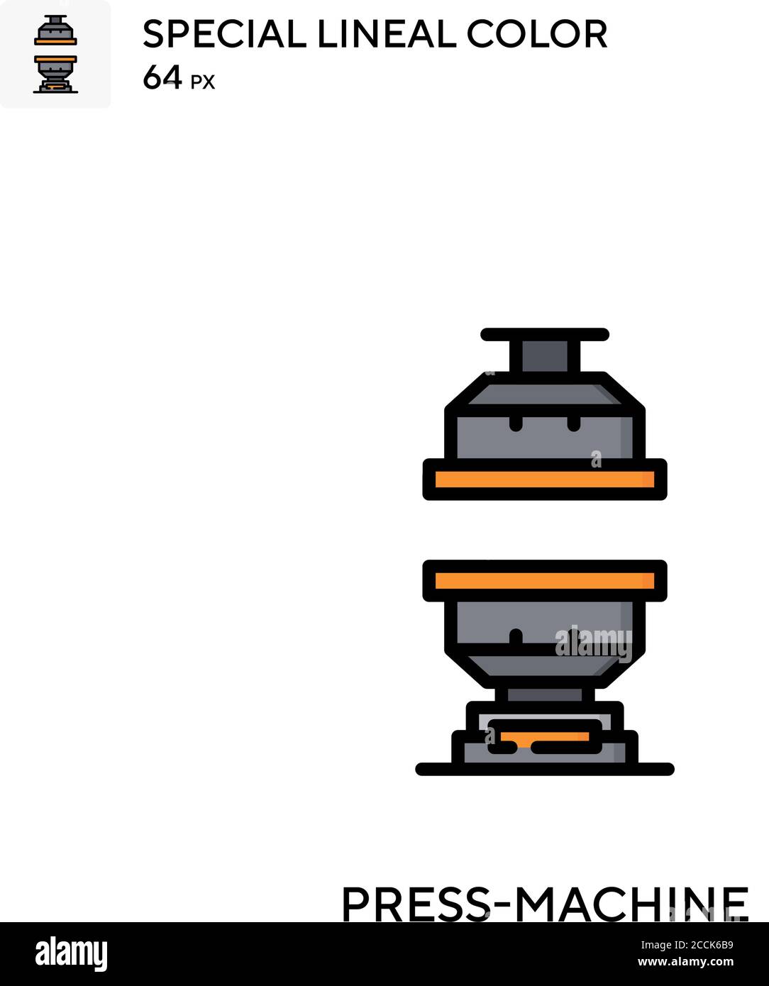 Press-machine Special lineal color icon. Illustration symbol design ...