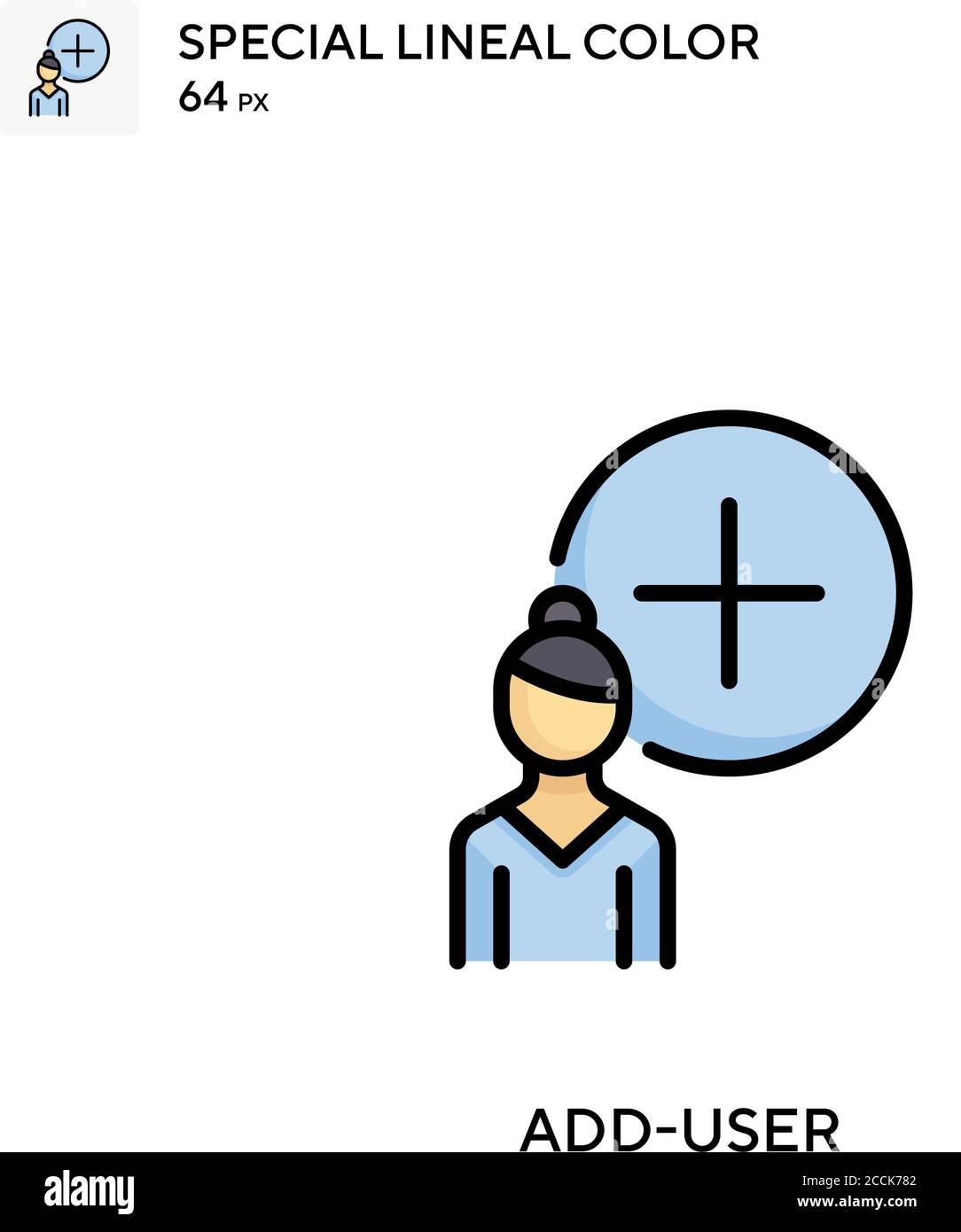 Add-user Special lineal color icon. Illustration symbol design template ...