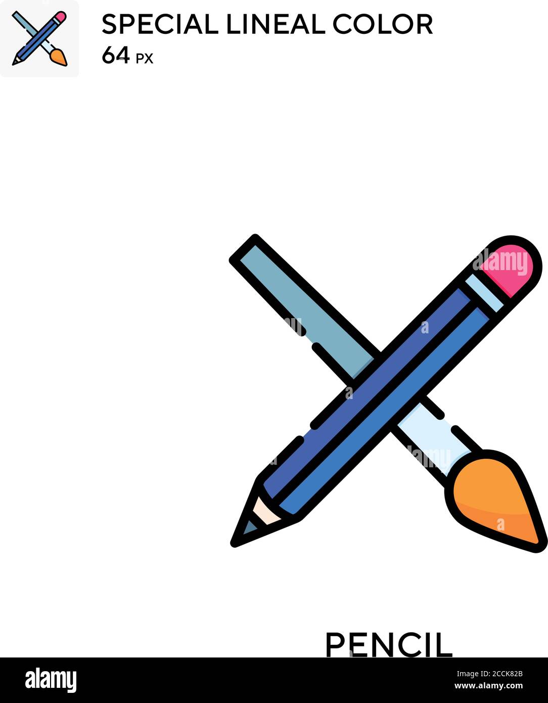 Pencil Special lineal color icon. Illustration symbol design template ...