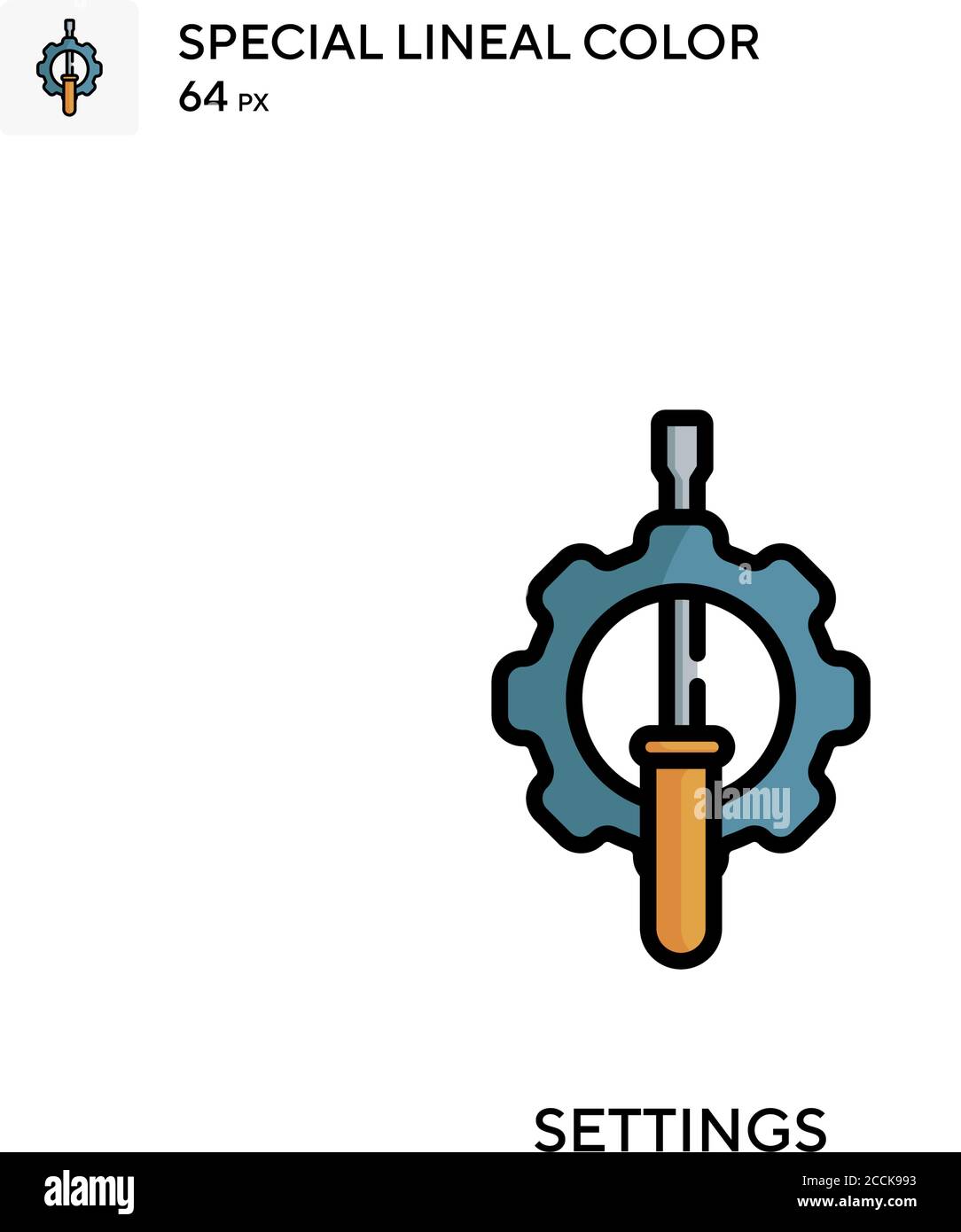 Settings Special lineal color icon. Illustration symbol design template ...