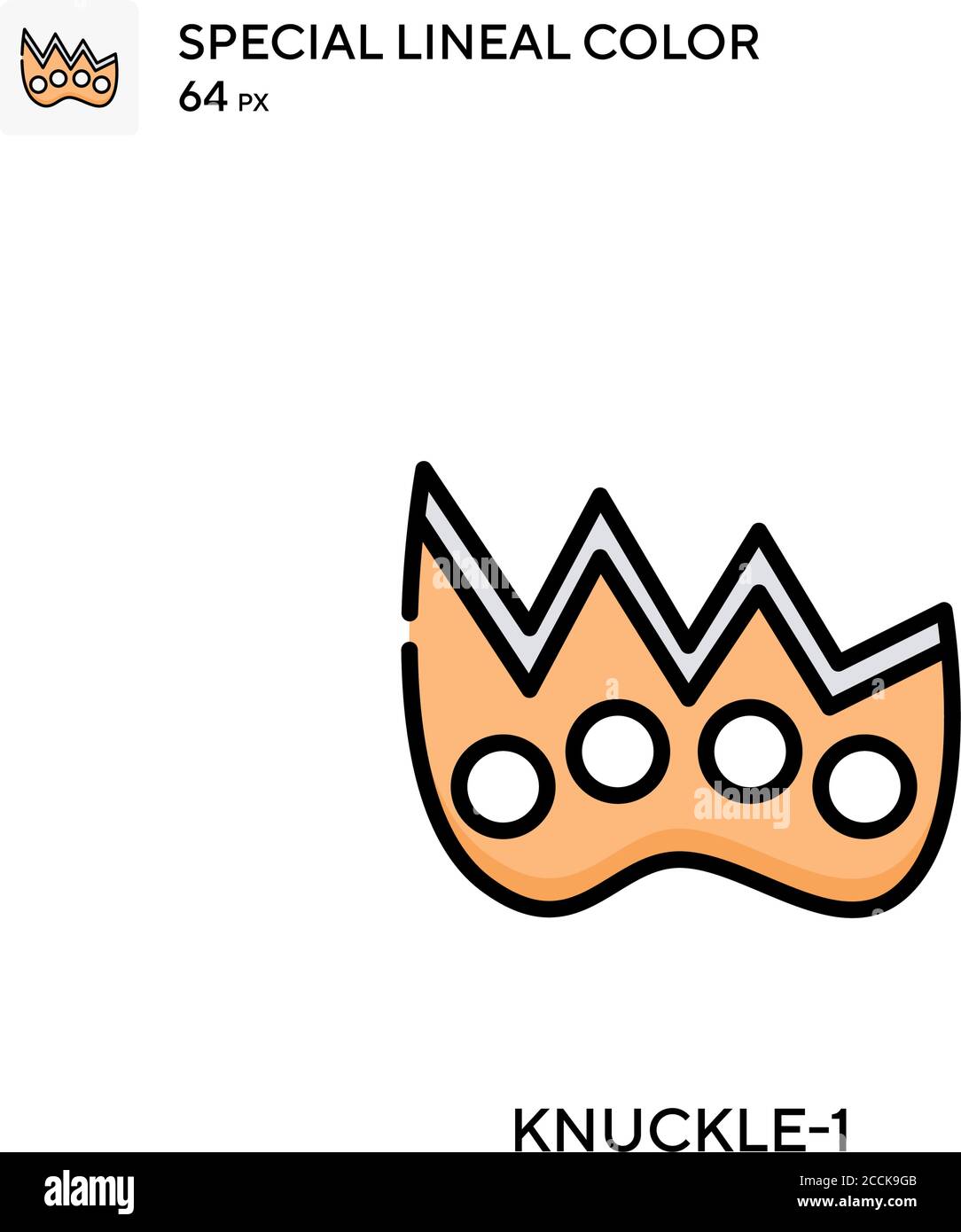 Knuckle-1 Special lineal color icon. Illustration symbol design ...