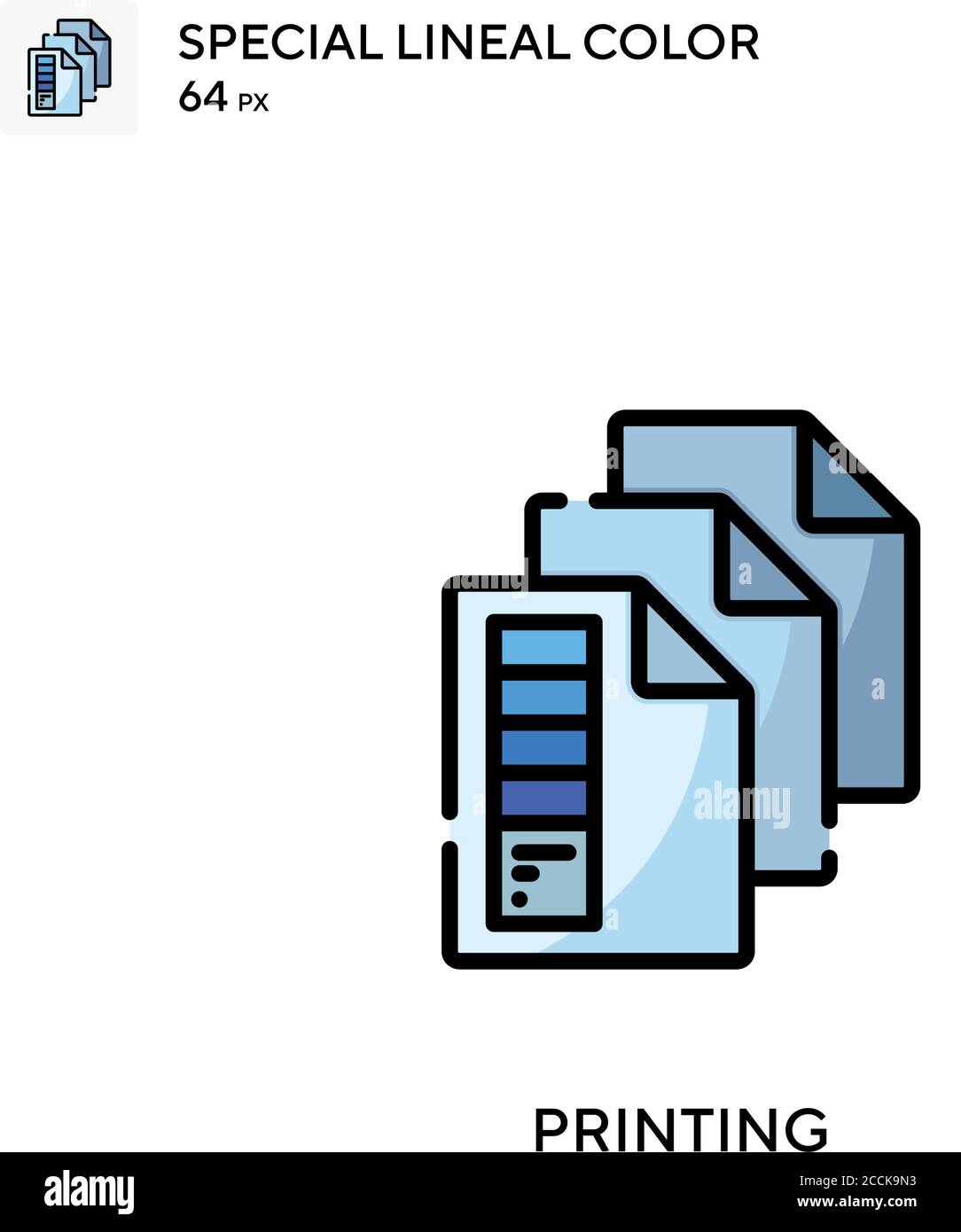 Printing Special lineal color icon. Illustration symbol design template ...