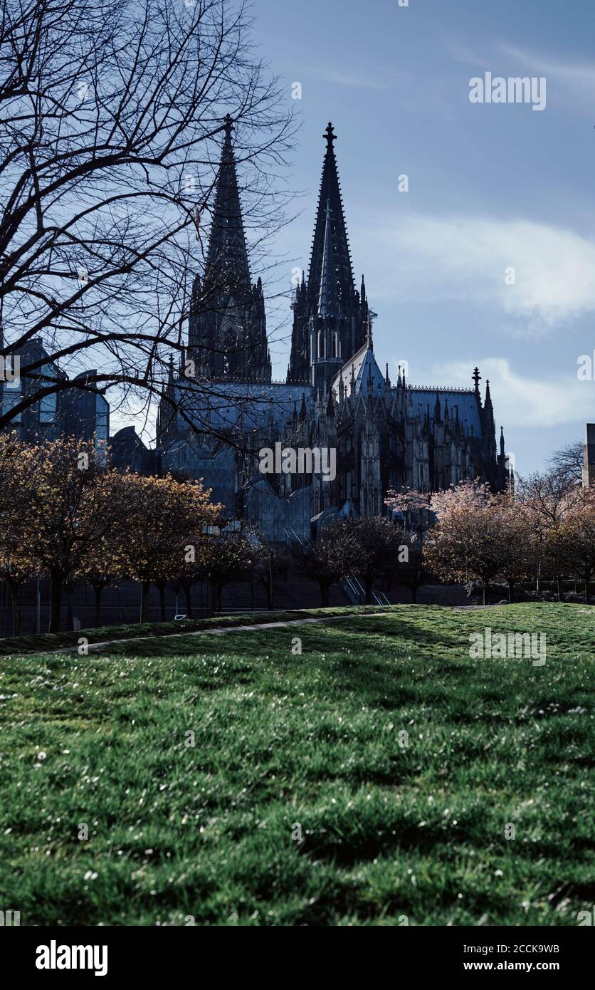Germany, North Rhine-Westphalia, Cologne, Cologne Cathedral in autumn Stock Photo