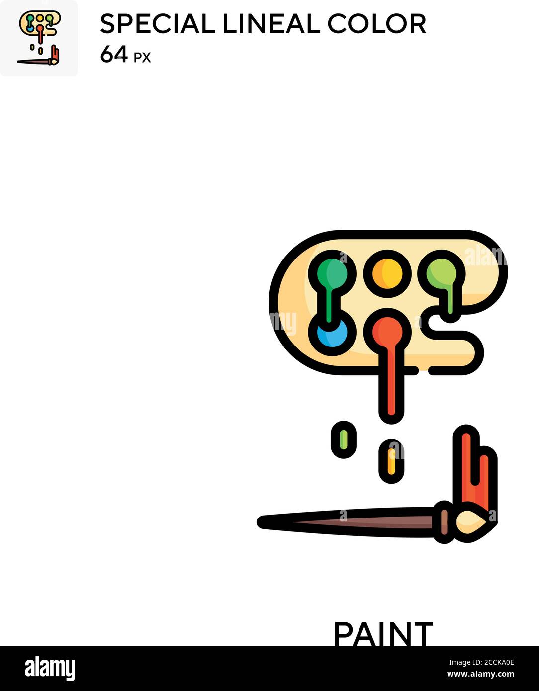Paint Special lineal color icon. Illustration symbol design template ...