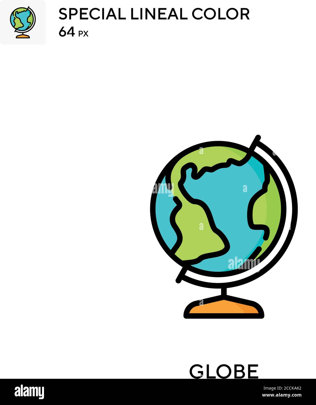 Globe Special lineal color icon. Illustration symbol design template ...