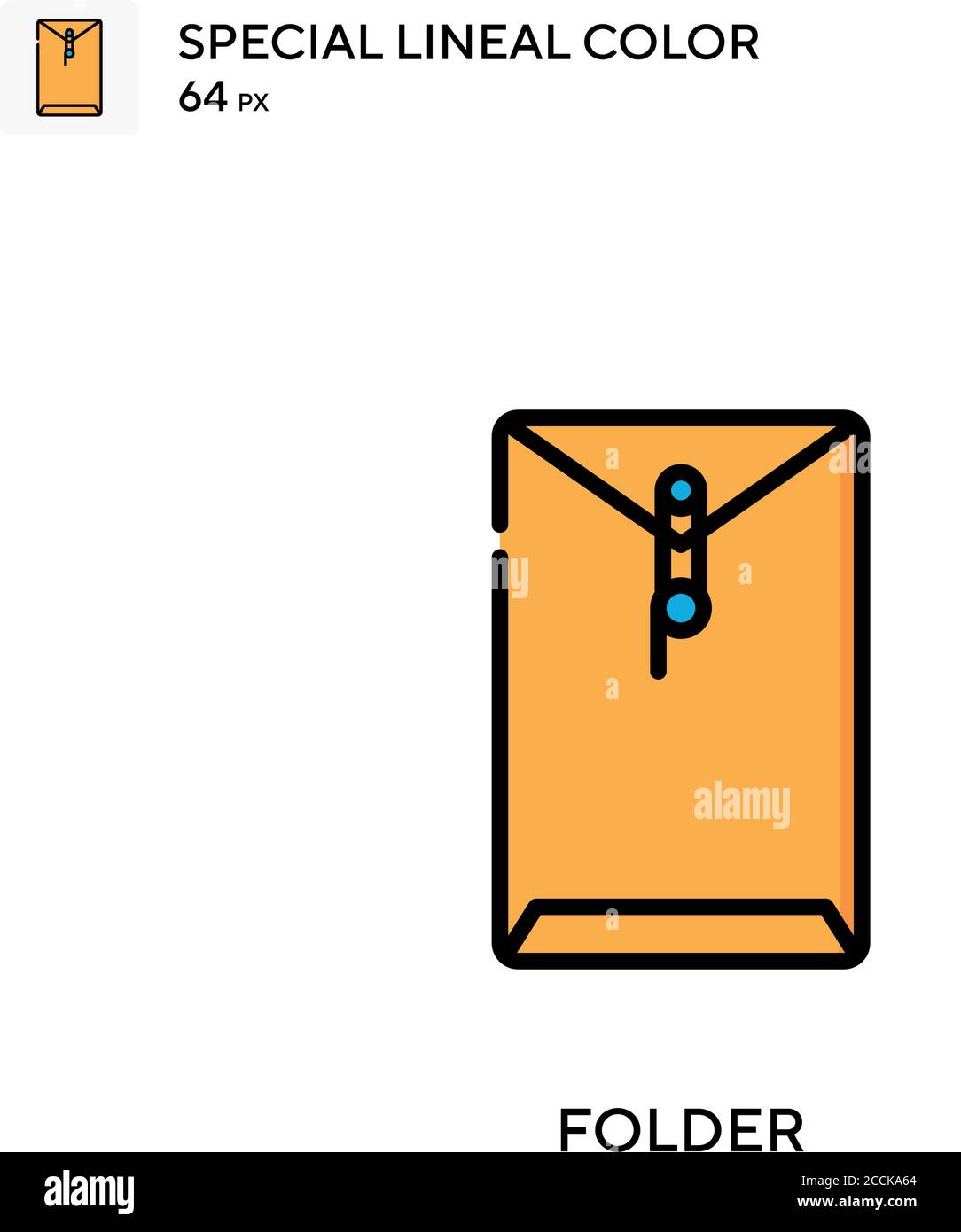 Folder Special lineal color icon. Illustration symbol design template ...