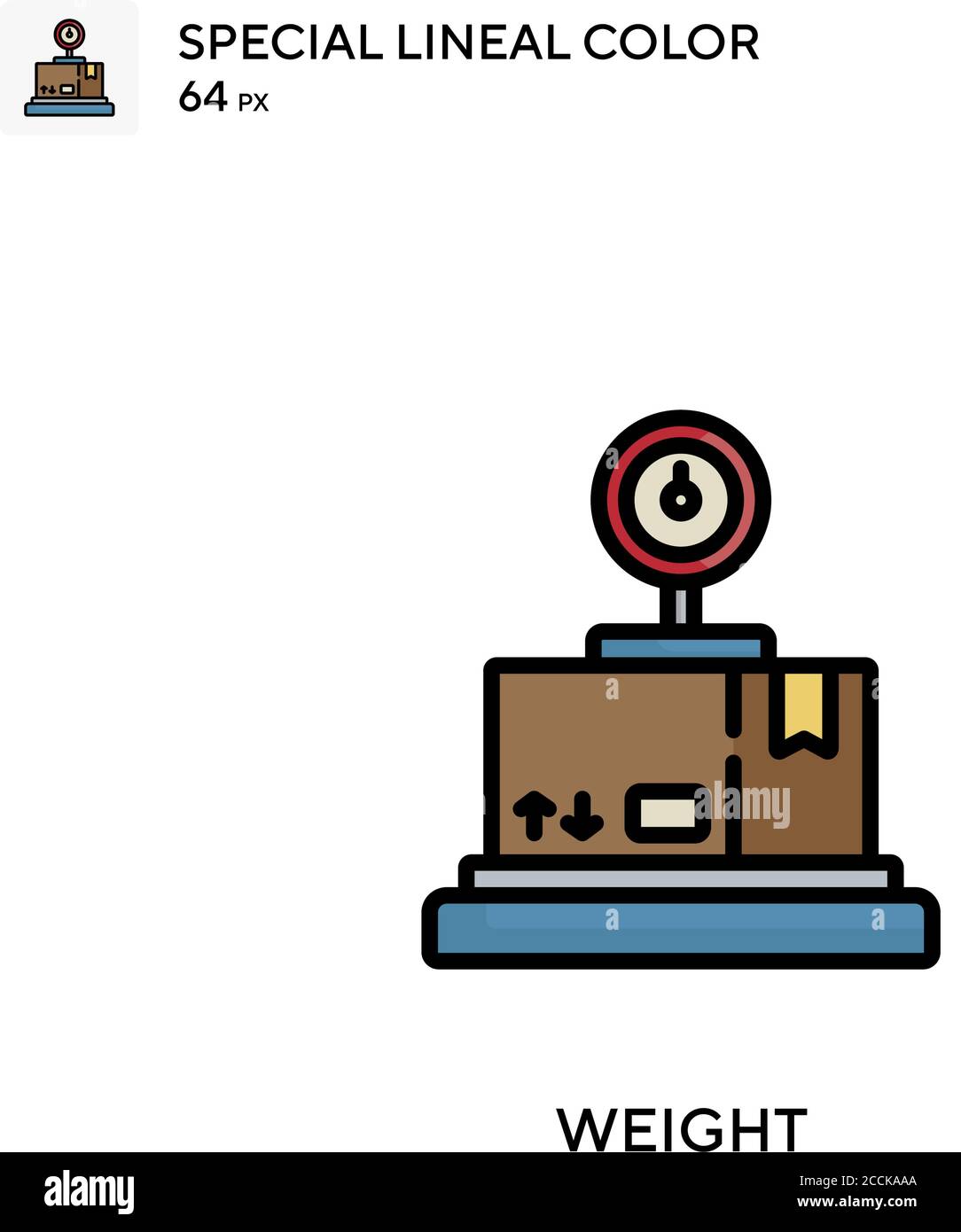 Weight Special lineal color icon. Illustration symbol design template ...