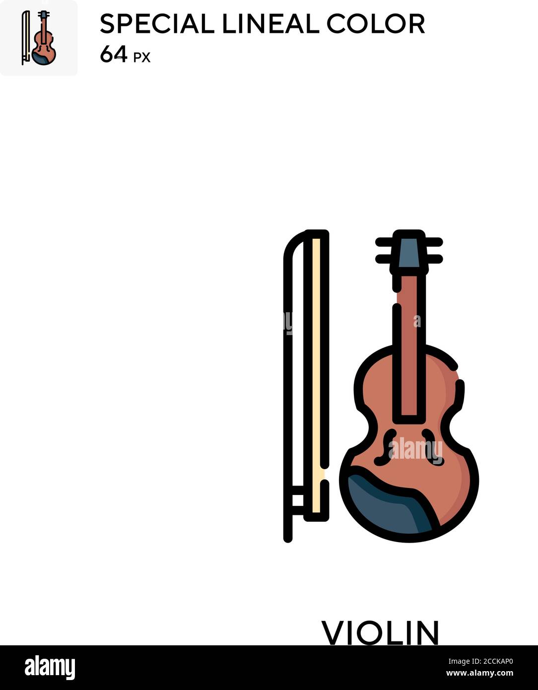 Violin Special lineal color icon. Illustration symbol design template for  web mobile UI element. Perfect color modern pictogram on editable stroke  Stock Vector Image & Art - Alamy