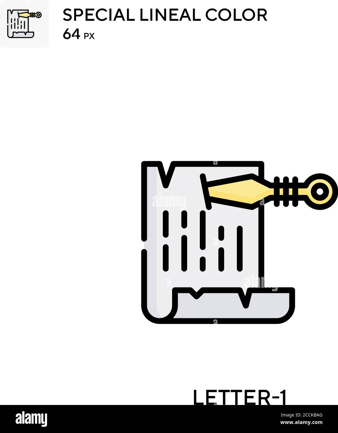 Letter-1 Special lineal color icon. Illustration symbol design template ...