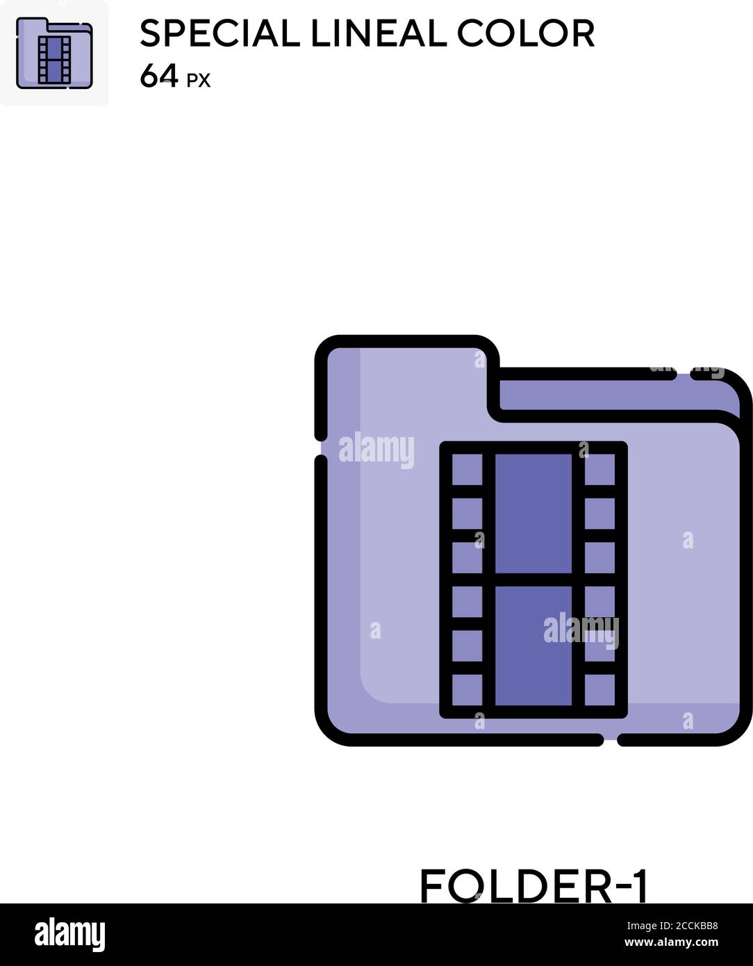 Folder-1 Special lineal color icon. Illustration symbol design template ...