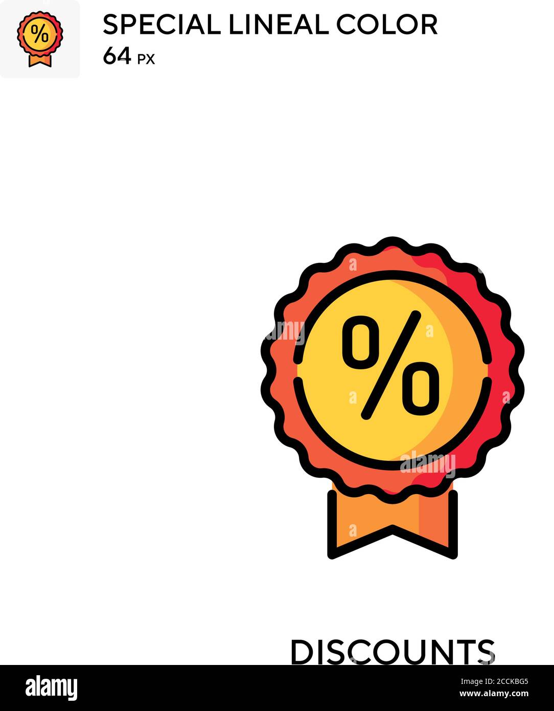 Discounts Special lineal color icon. Illustration symbol design ...