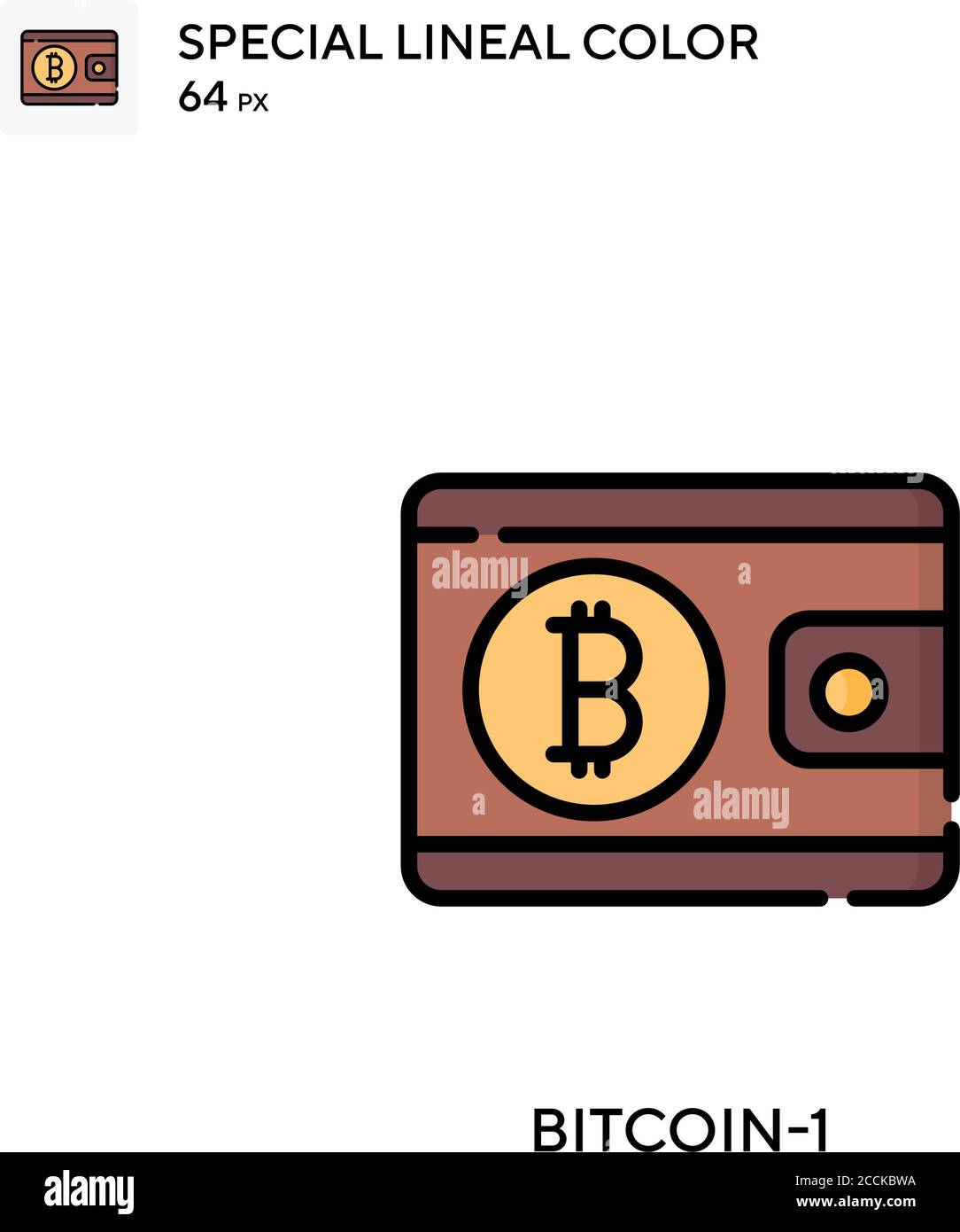 Bitcoin-1 Special lineal color icon. Illustration symbol design ...