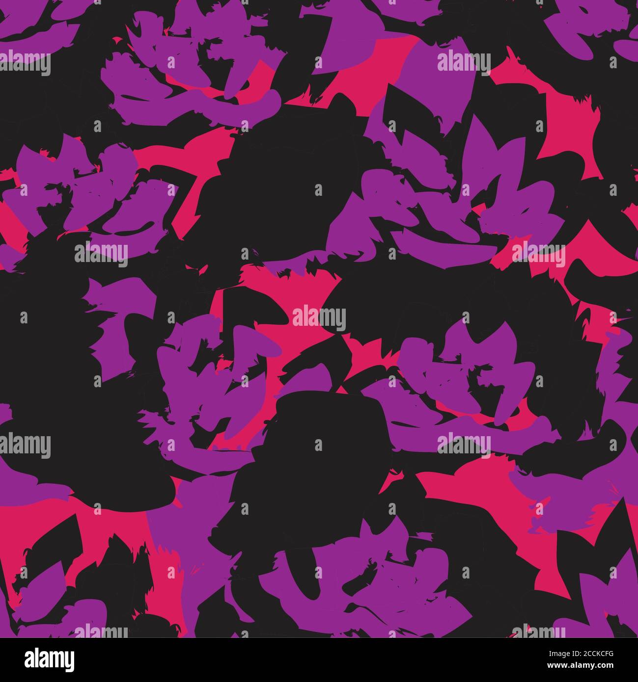 Purple Floral brush strokes seamless pattern background for fashion ...