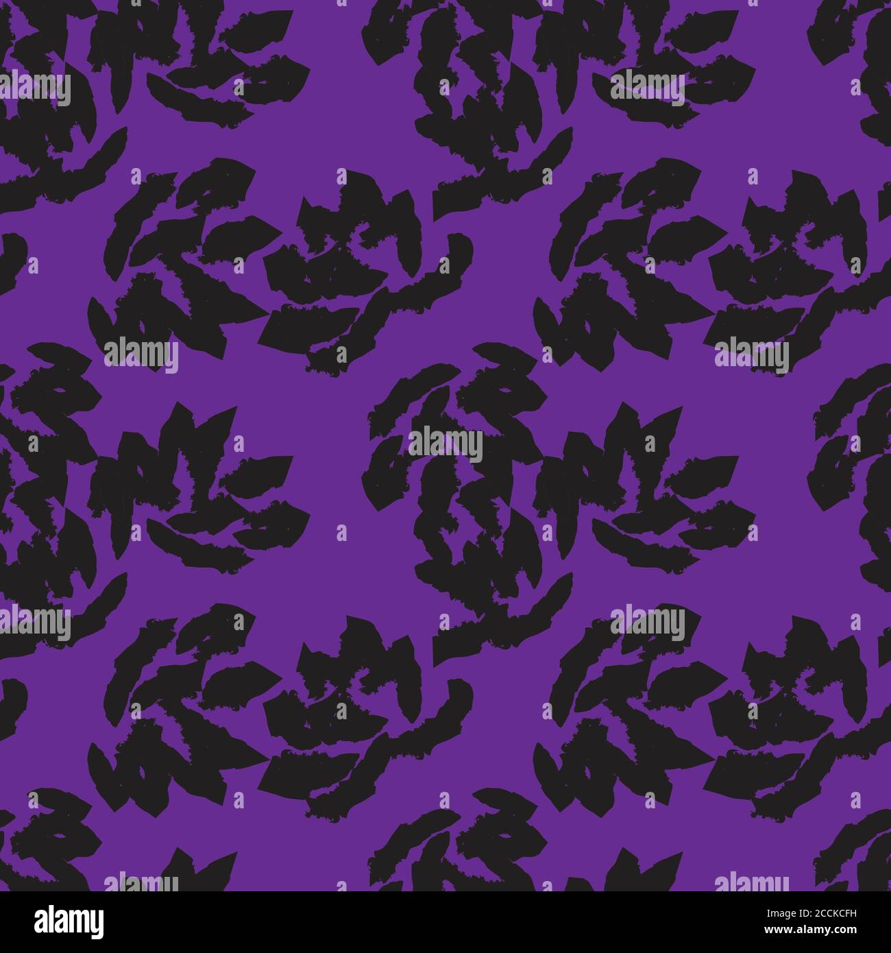 Purple Floral brush strokes seamless pattern background for fashion ...
