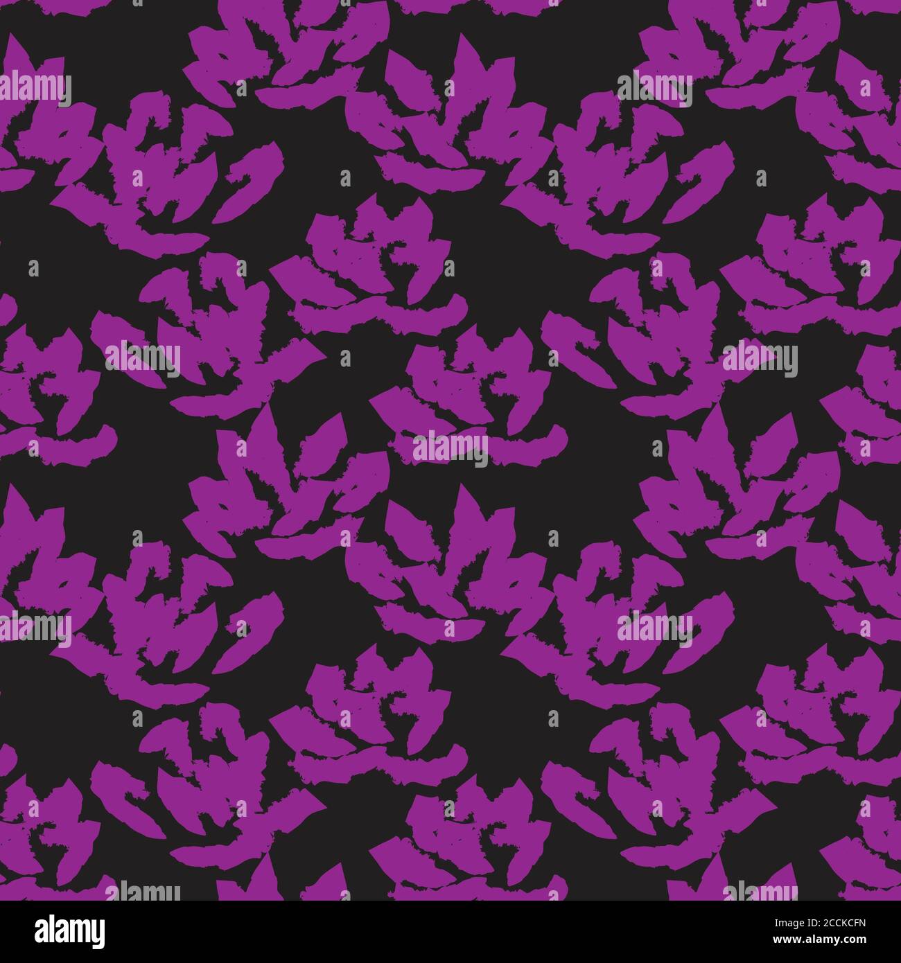 Purple Floral brush strokes seamless pattern background for fashion ...
