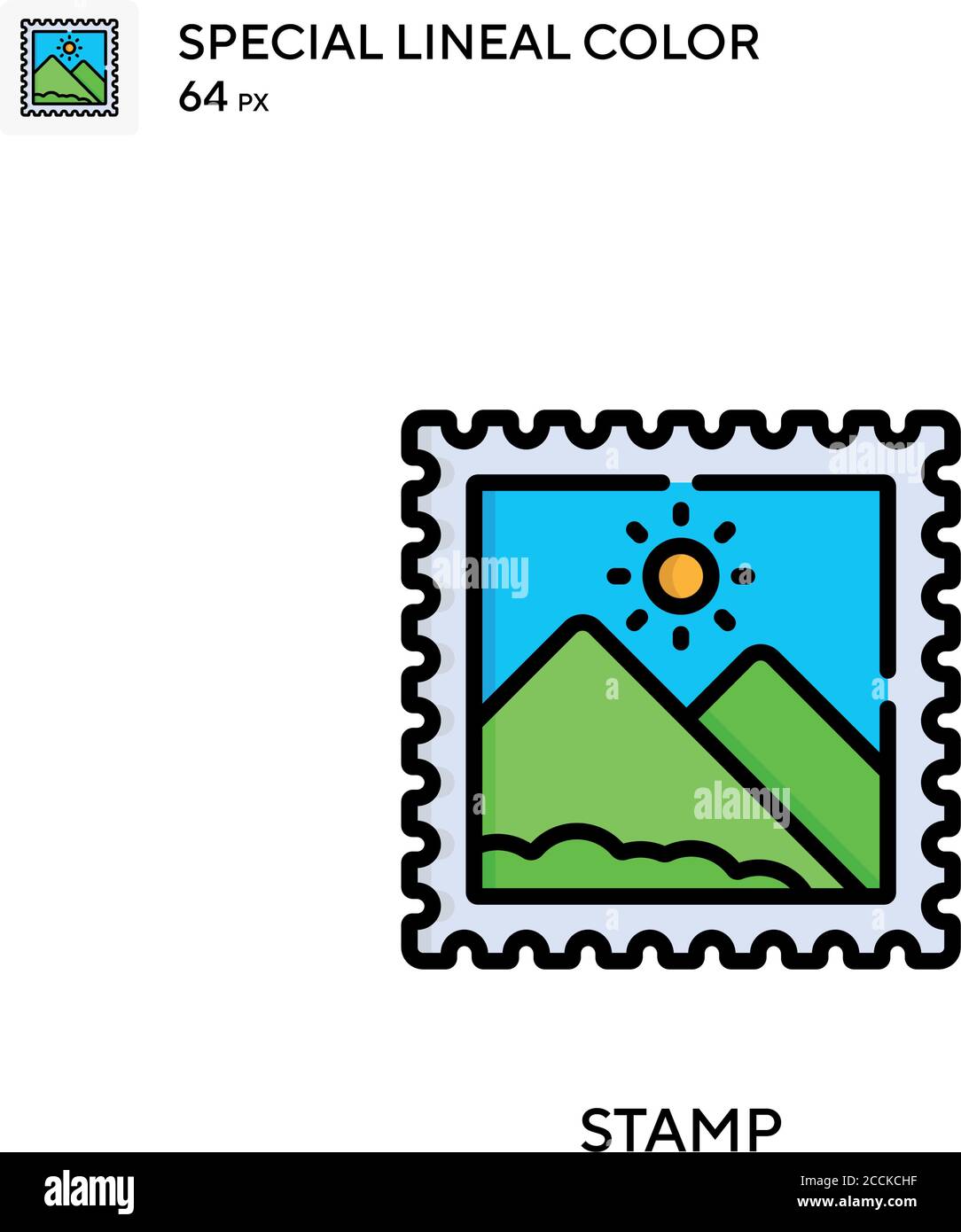 Stamp Special lineal color icon. Illustration symbol design template ...