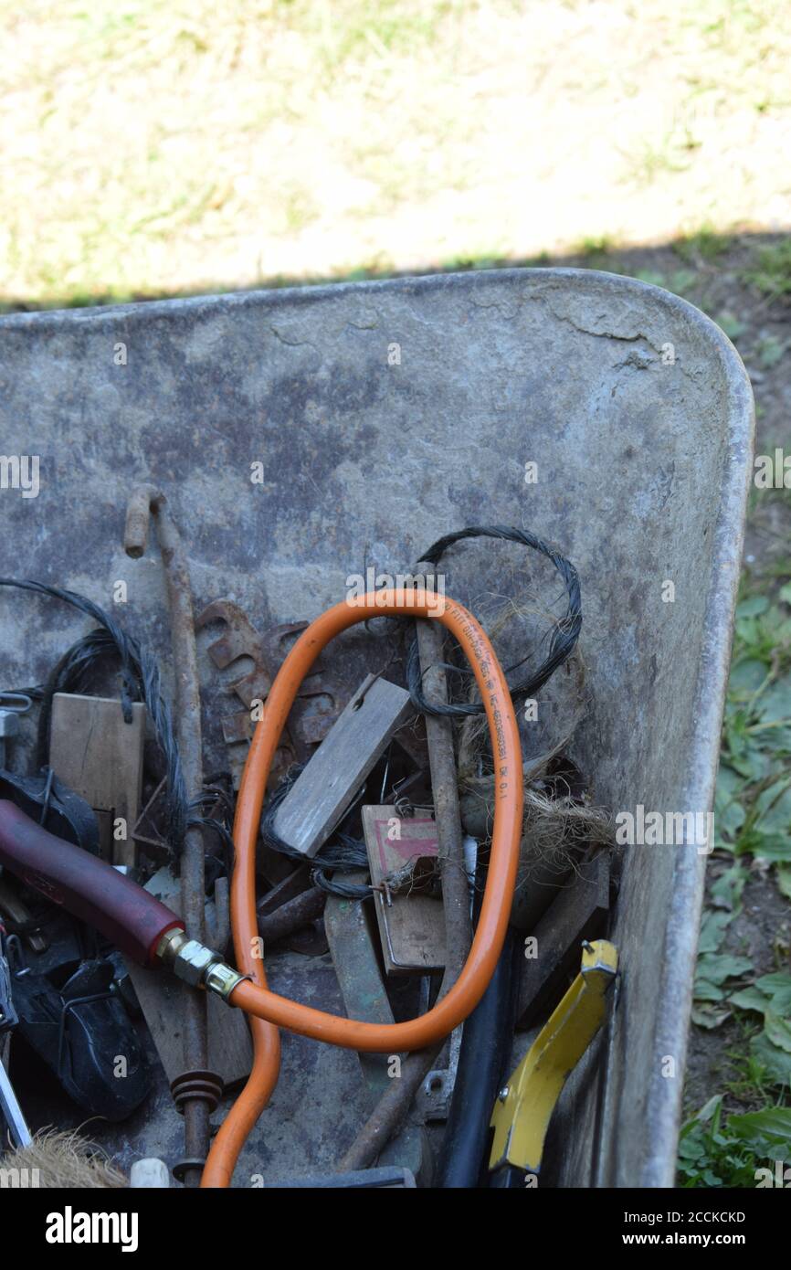 box of old tools Stock Photo