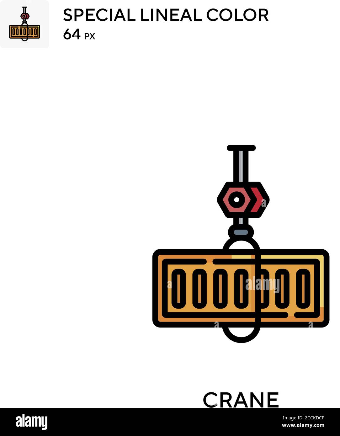 Crane Special lineal color icon. Illustration symbol design template ...