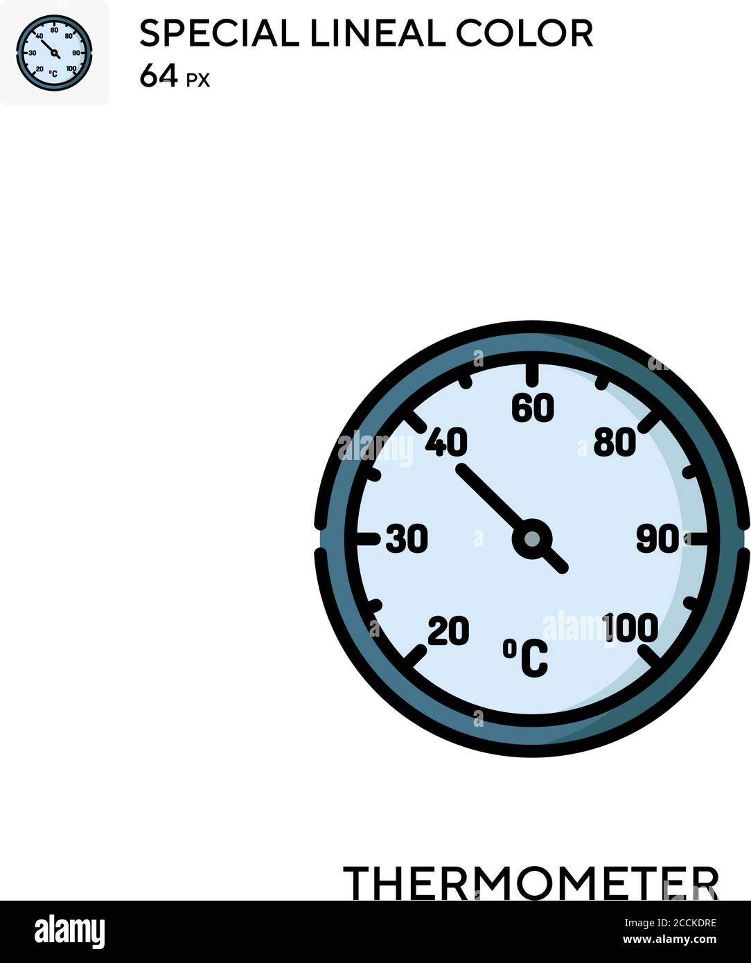 Thermometer Special lineal color icon. Illustration symbol design ...
