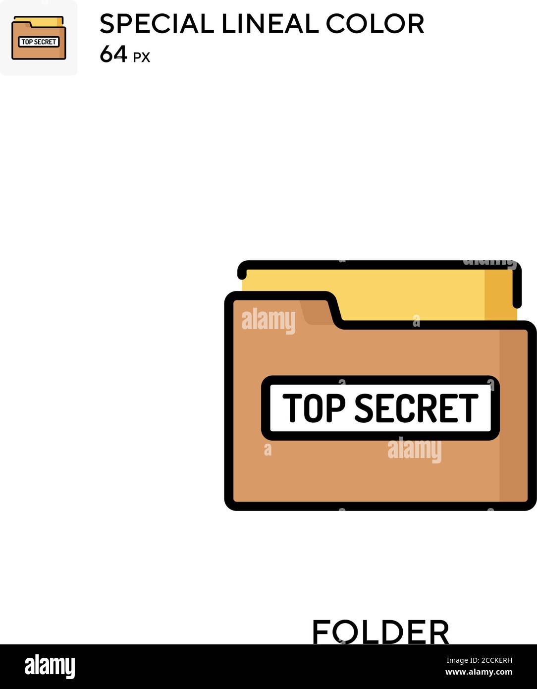 Folder Special lineal color icon. Illustration symbol design template ...