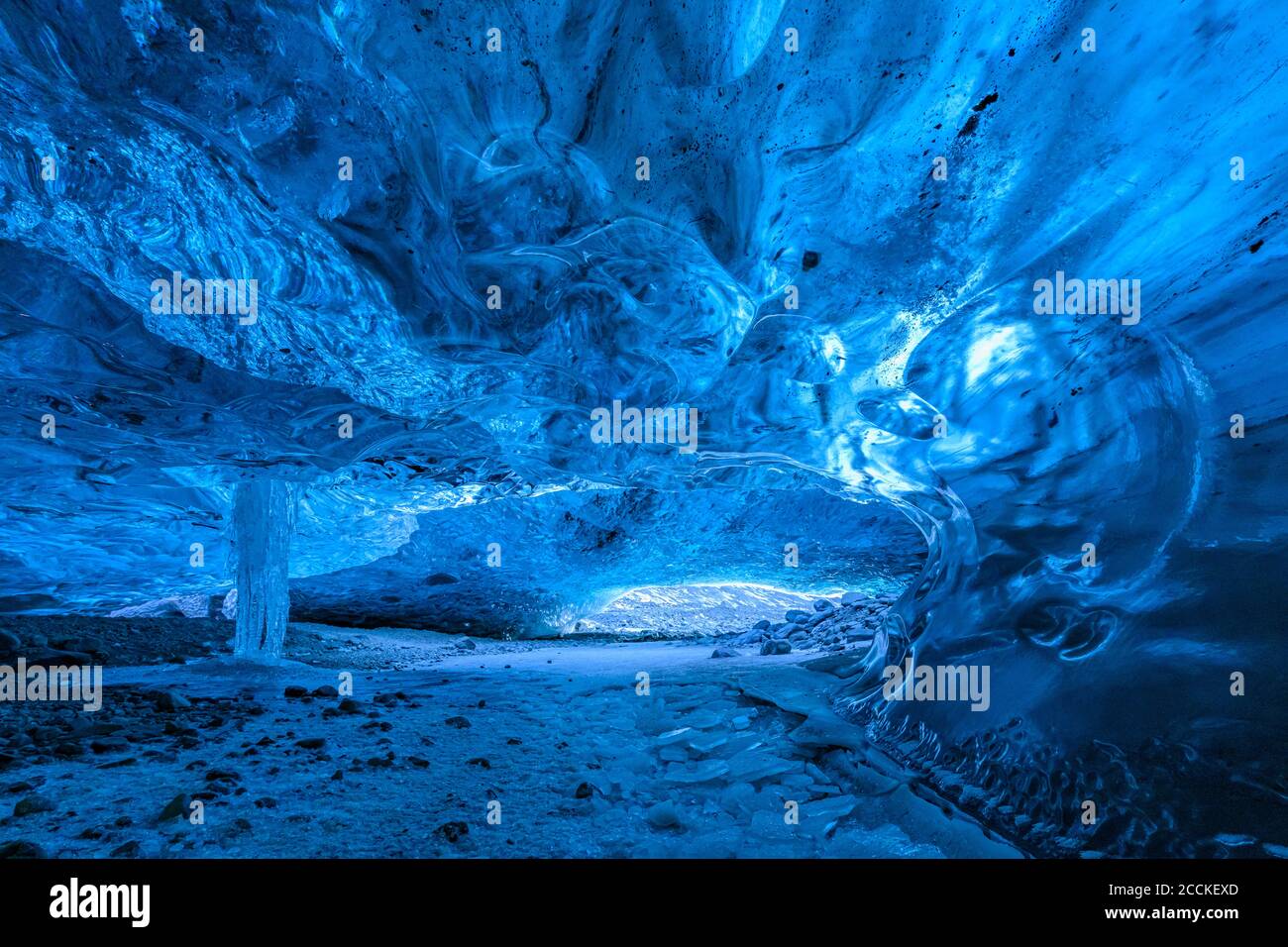 Ice cave, Iceland Stock Photo