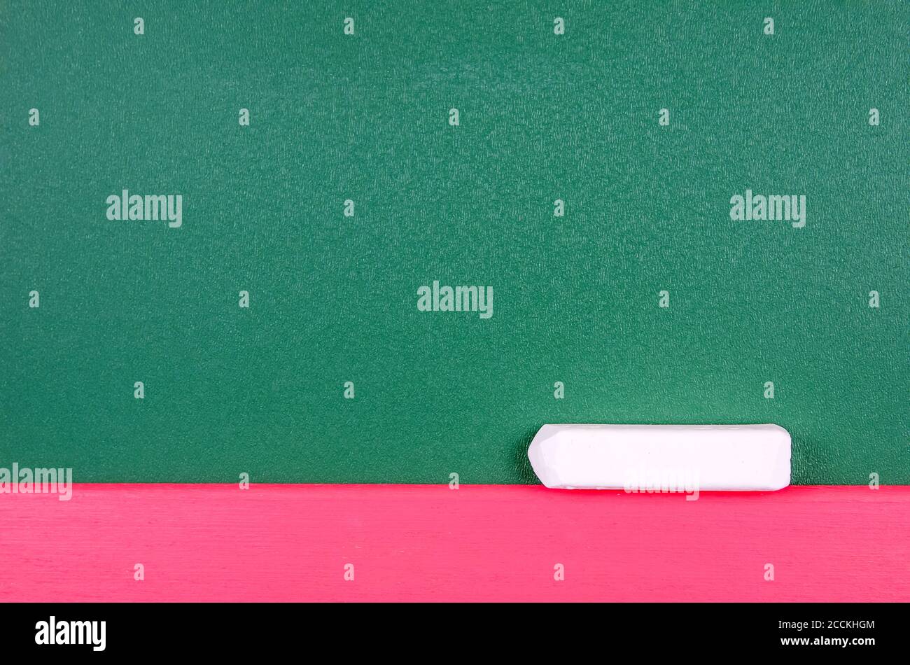 Clean green Board with white chalk, copy space. Educational, school ...