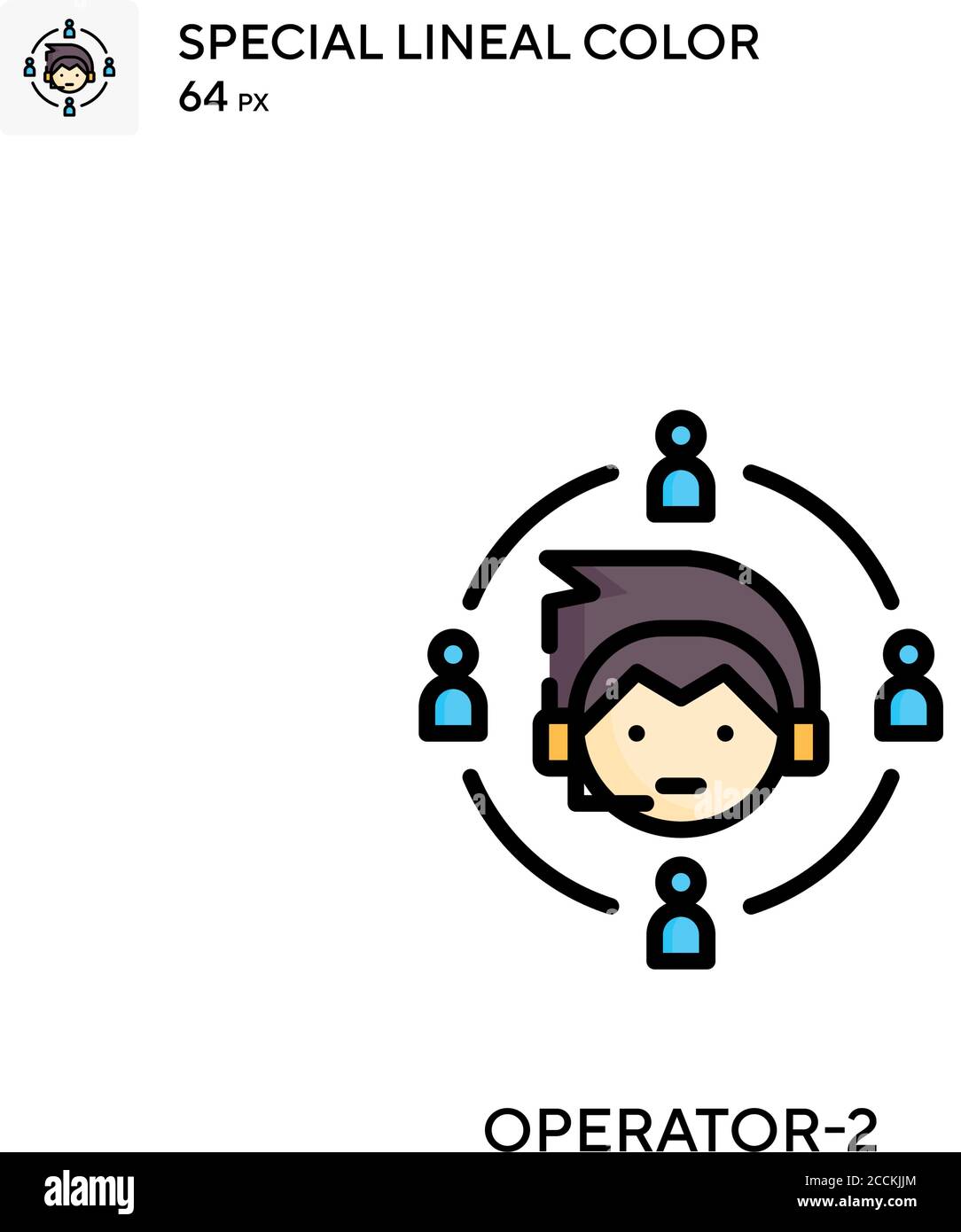 Operator-2 Special lineal color icon. Illustration symbol design ...