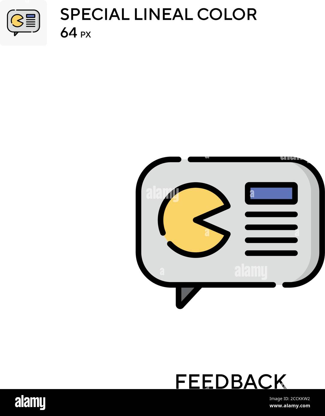 Feedback Special lineal color icon. Illustration symbol design template ...