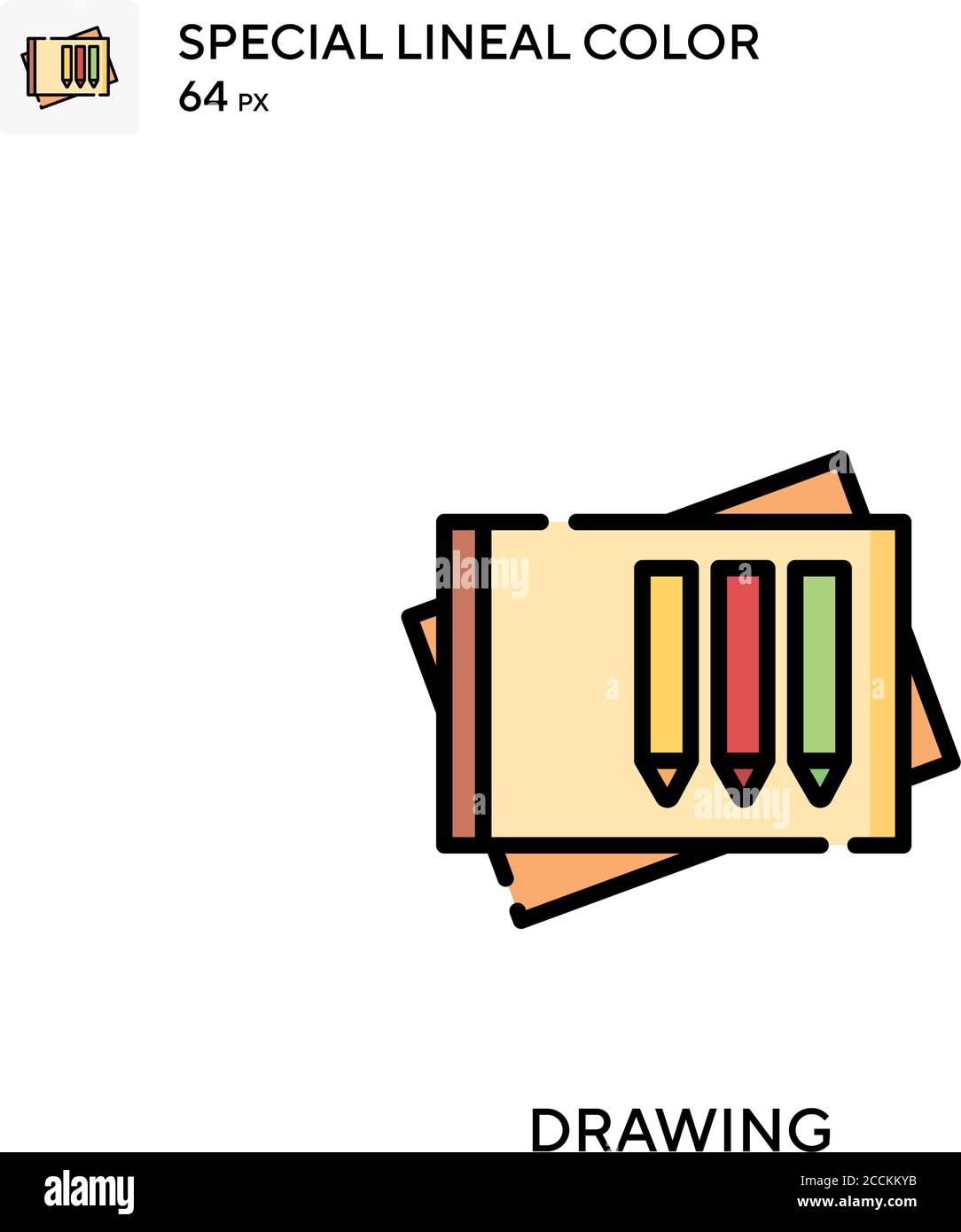Drawing Special lineal color icon. Illustration symbol design template ...