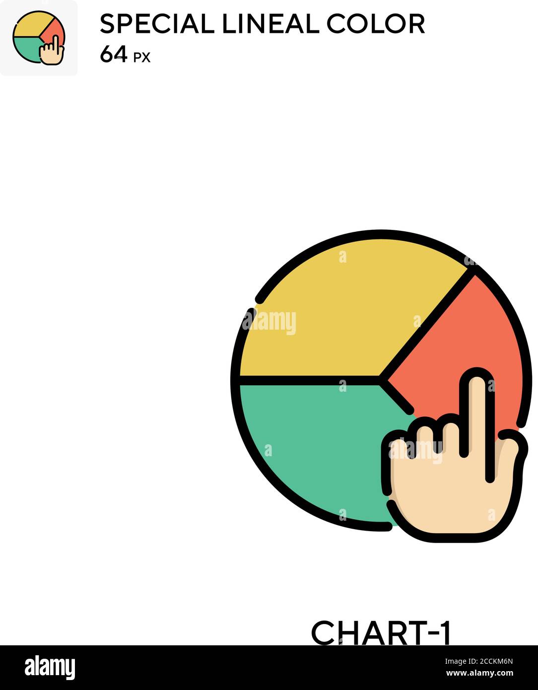 Chart-1 Special lineal color icon. Illustration symbol design template ...