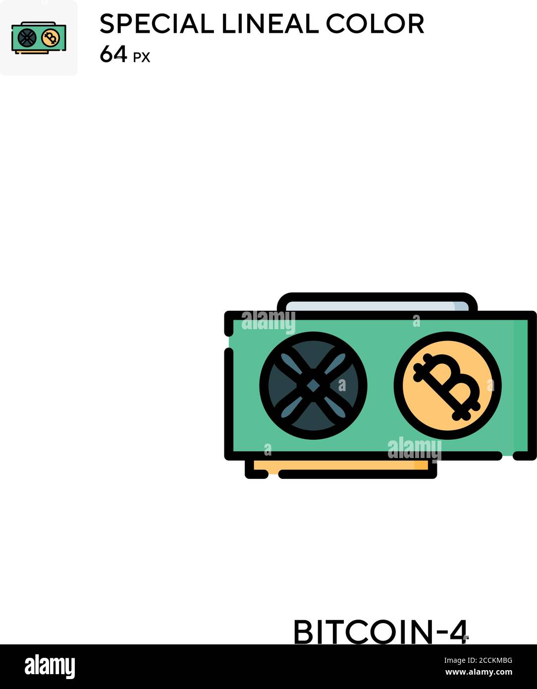 Bitcoin-4 Special lineal color icon. Illustration symbol design ...