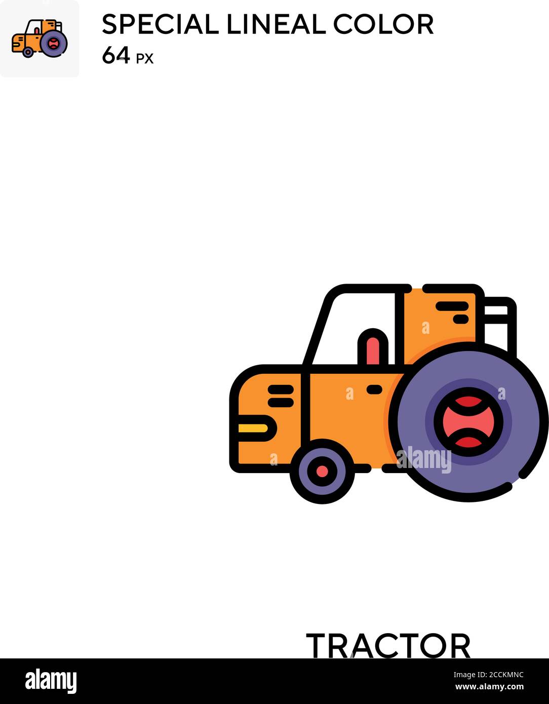 Tractor Special lineal color icon. Illustration symbol design template ...