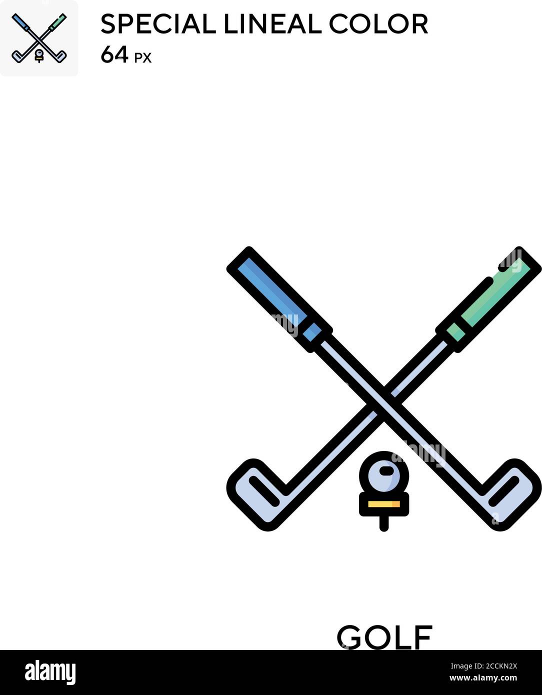 Golf Special lineal color icon. Illustration symbol design template for ...