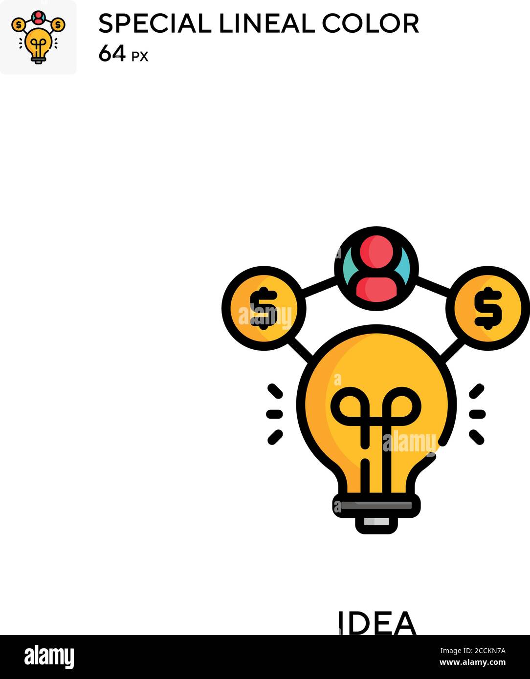 Idea Special lineal color icon. Illustration symbol design template for ...