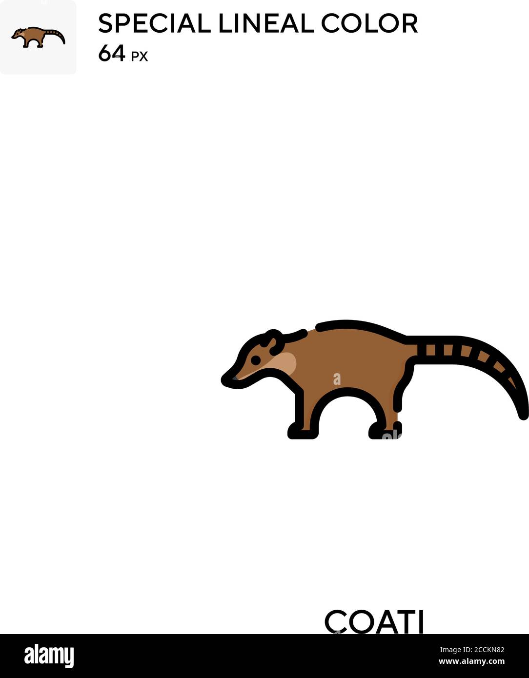 Coati Special lineal color icon. Illustration symbol design template ...